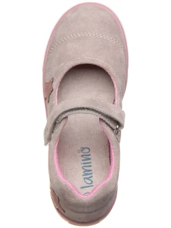 lamino Ballerinas^Leder-Spangenballerinas in Grau/ Rosa