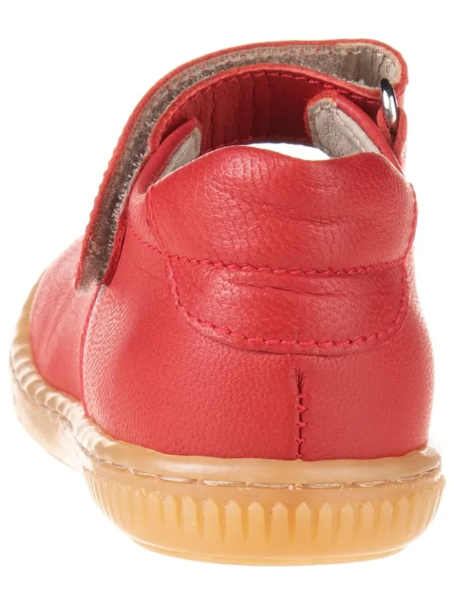 Leder-Spangenballerinas in Rot>kmins New
