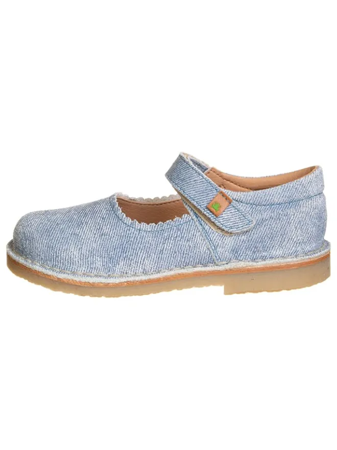 Leder-Spangenballerinas "Nashville" in Hellblau>El Naturalista Hot