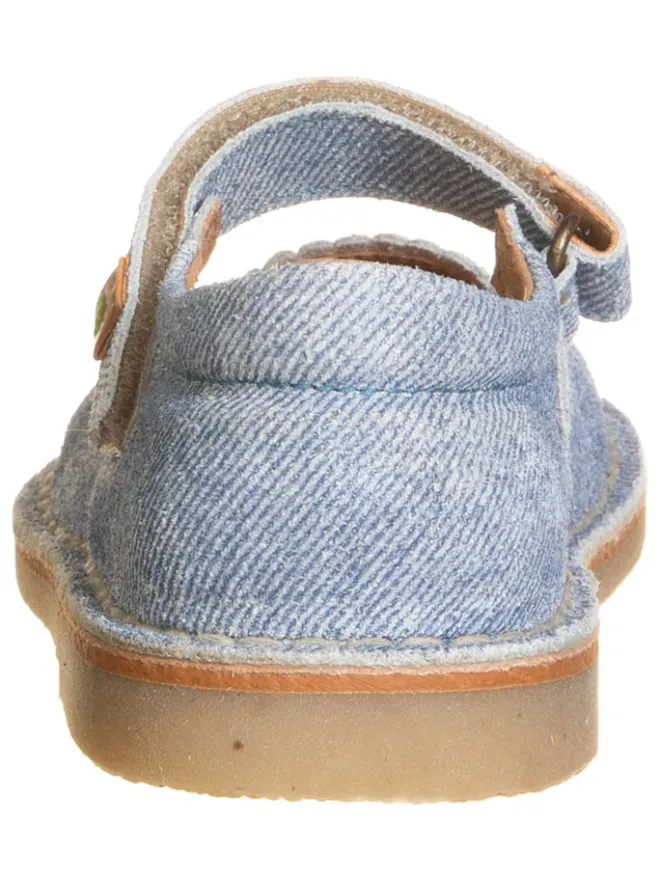Leder-Spangenballerinas "Nashville" in Hellblau>El Naturalista Hot