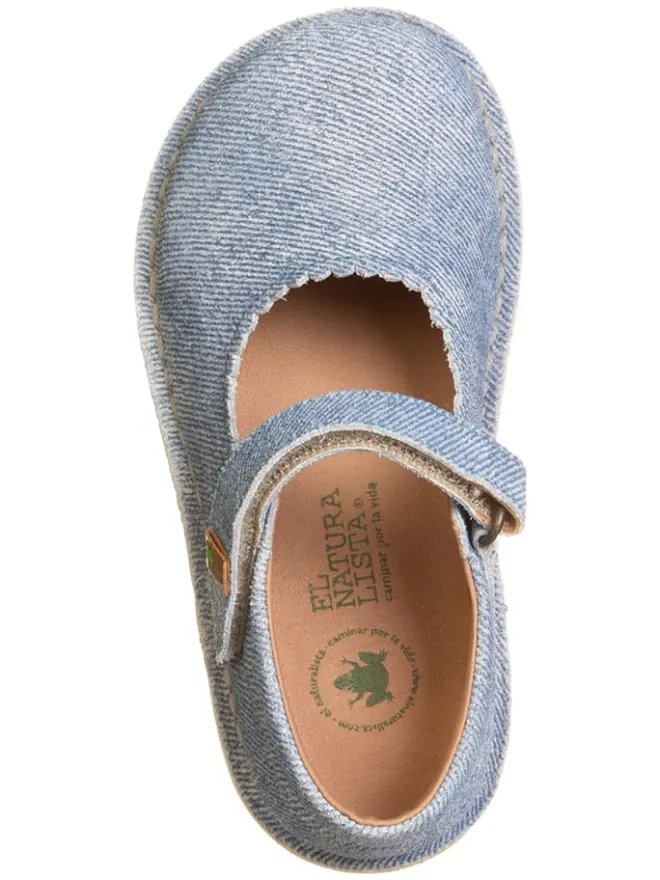 Leder-Spangenballerinas "Nashville" in Hellblau>El Naturalista Hot