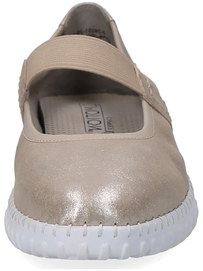 Leder-Spangenballerinas "Sylvia" in Gold>Caprice Hot