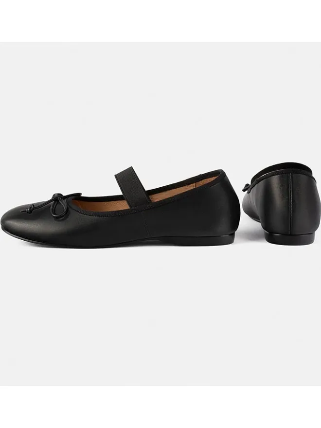 Leder-Spangenballerinas "Under Paris Sky" in Schwarz>loft37 Hot