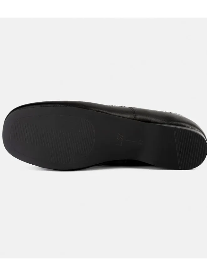 Leder-Spangenballerinas "Under Paris Sky" in Schwarz>loft37 Hot