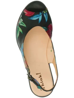 Leder-Spangenpumps in Schwarz><noscript><img width=