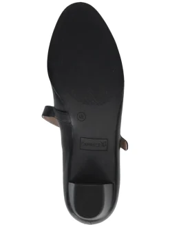 Caprice Pumps^Leder-Spangenpumps in Schwarz