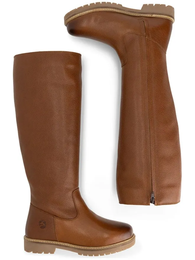 Leder-Stiefel "Dyreborg" in Hellbraun>TRAVELIN' Best