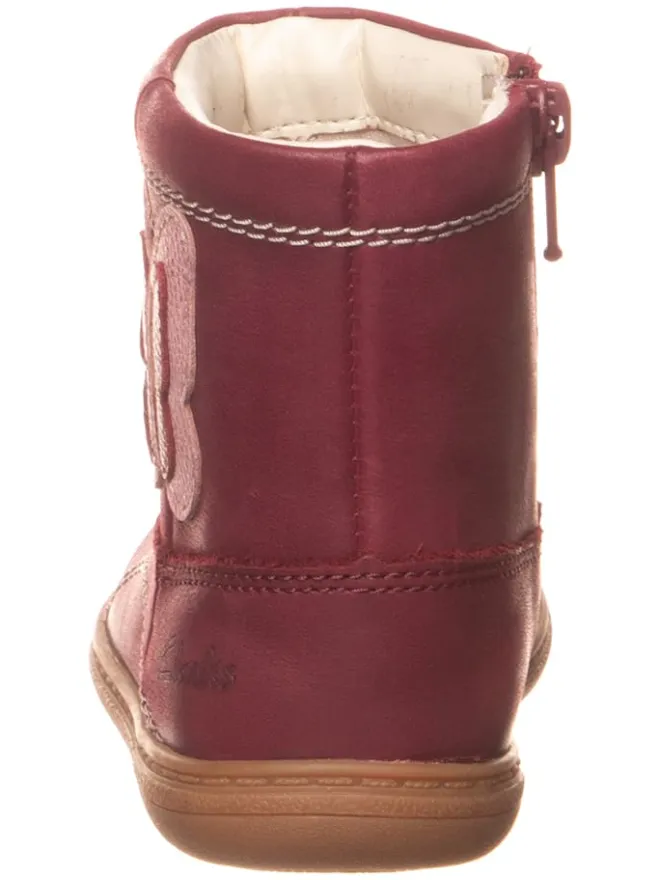 Leder-Stiefel "Flash Midi" in Bordeaux>Clarks Hot