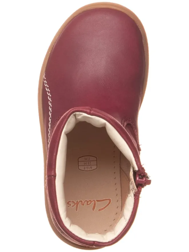 Leder-Stiefel "Flash Midi" in Bordeaux>Clarks Hot