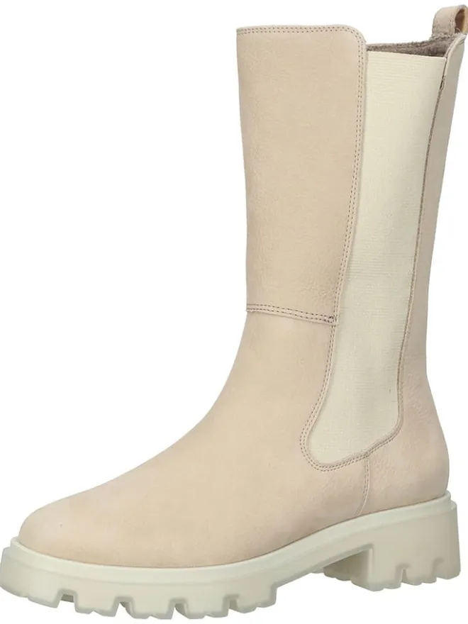 Leder-Stiefel in Beige>Paul Green Clearance