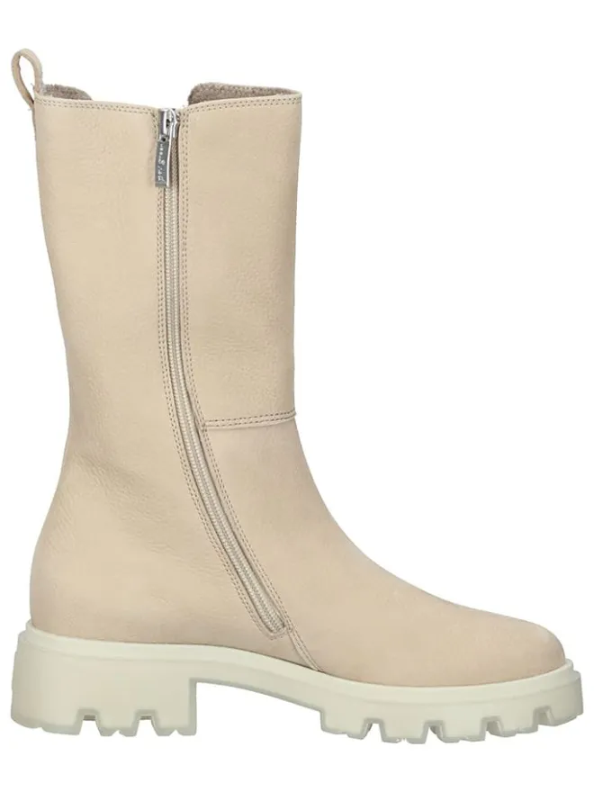 Leder-Stiefel in Beige>Paul Green Clearance