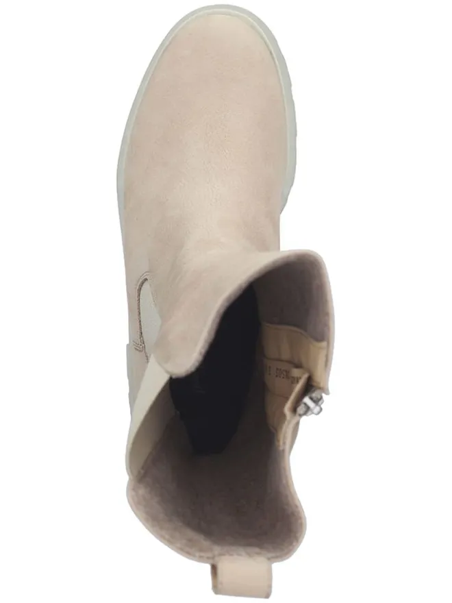 Leder-Stiefel in Beige>Paul Green Clearance