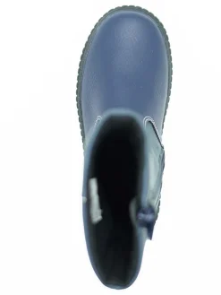 Leder-Stiefel in Blau><noscript><img width=