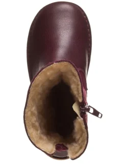 Leder-Stiefel in Bordeaux><noscript><img width=