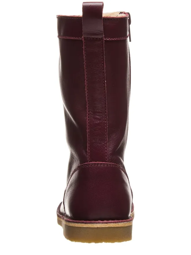 Leder-Stiefel in Bordeaux>kmins Hot
