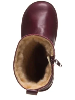 Leder-Stiefel in Bordeaux><noscript><img width=