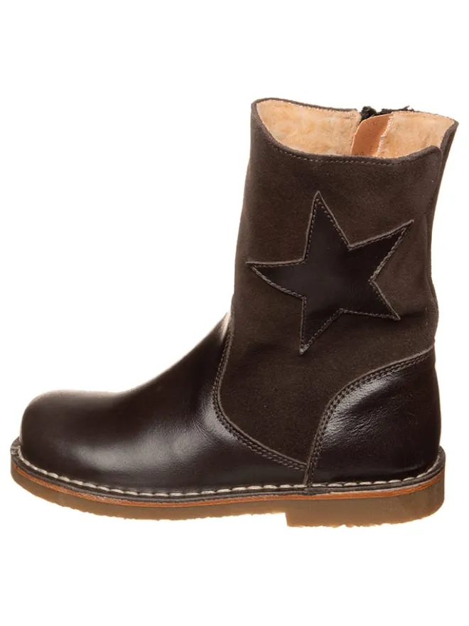 kmins Stiefel & Boots·Stiefel^Leder-Stiefel in Dunkelbraun