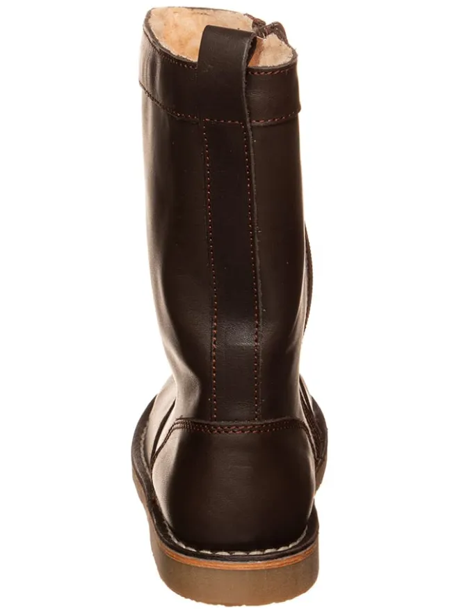 kmins Stiefel & Boots·Stiefel^Leder-Stiefel in Dunkelbraun