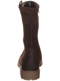 Leder-Stiefel in Dunkelbraun><noscript><img width=