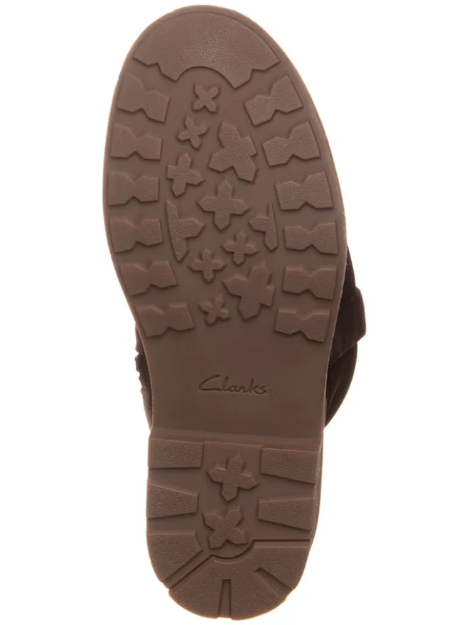 Leder-Stiefel in Dunkelbraun>Clarks Sale