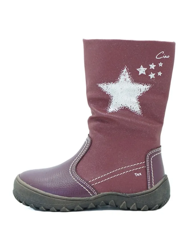 Ciao Stiefel & Boots·Stiefel^Leder-Stiefel in Dunkelrot