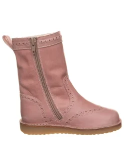 Leder-Stiefel in Rosa>POM POM