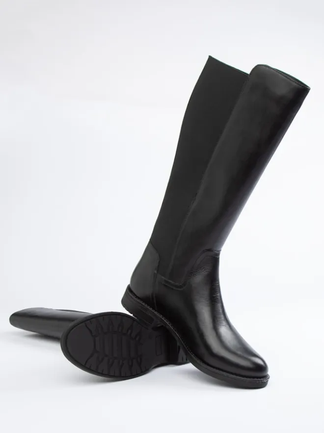 Leder-Stiefel in Schwarz>JOLANA & FENENA Sale