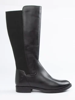 Leder-Stiefel in Schwarz><noscript><img width=