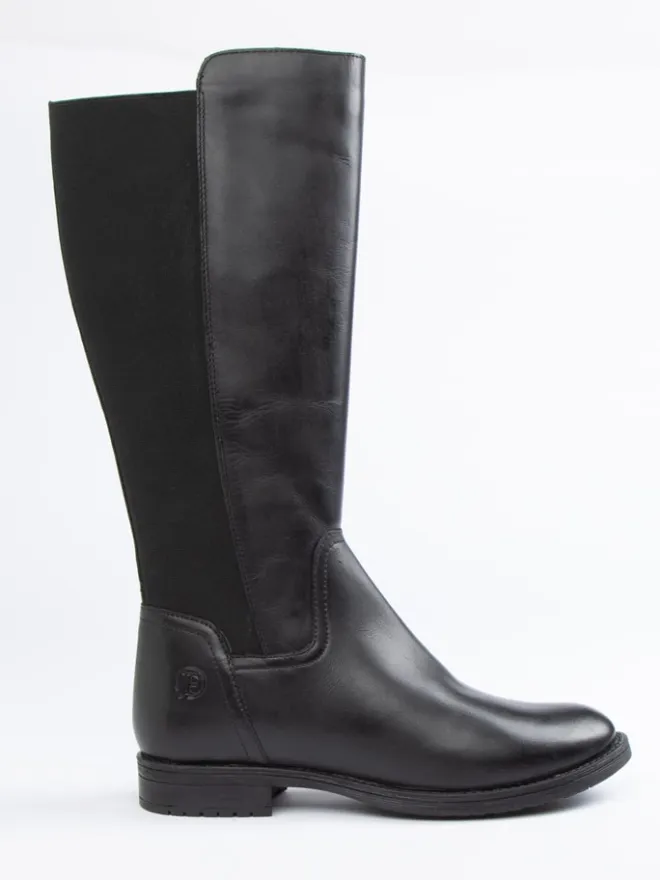 Leder-Stiefel in Schwarz>JOLANA & FENENA Sale