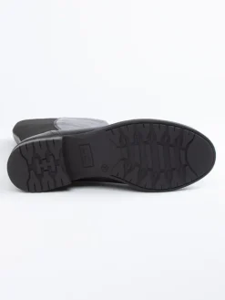 Leder-Stiefel in Schwarz><noscript><img width=