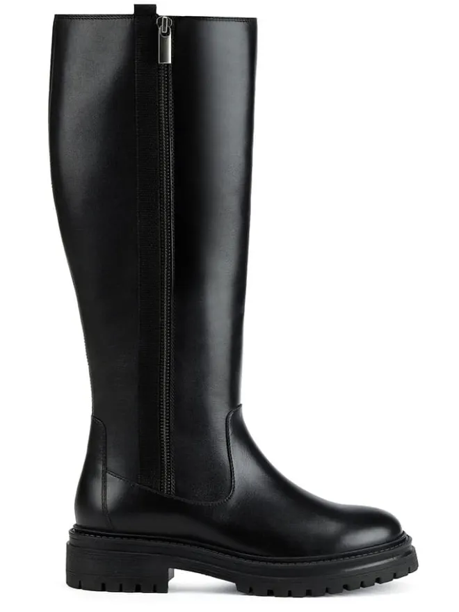 Geox Stiefel & Boots^Leder-Stiefel "Iridea" in Schwarz