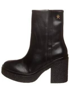 Leder-Stiefeletten in Schwarz>Tommy Hilfiger Shoes Discount