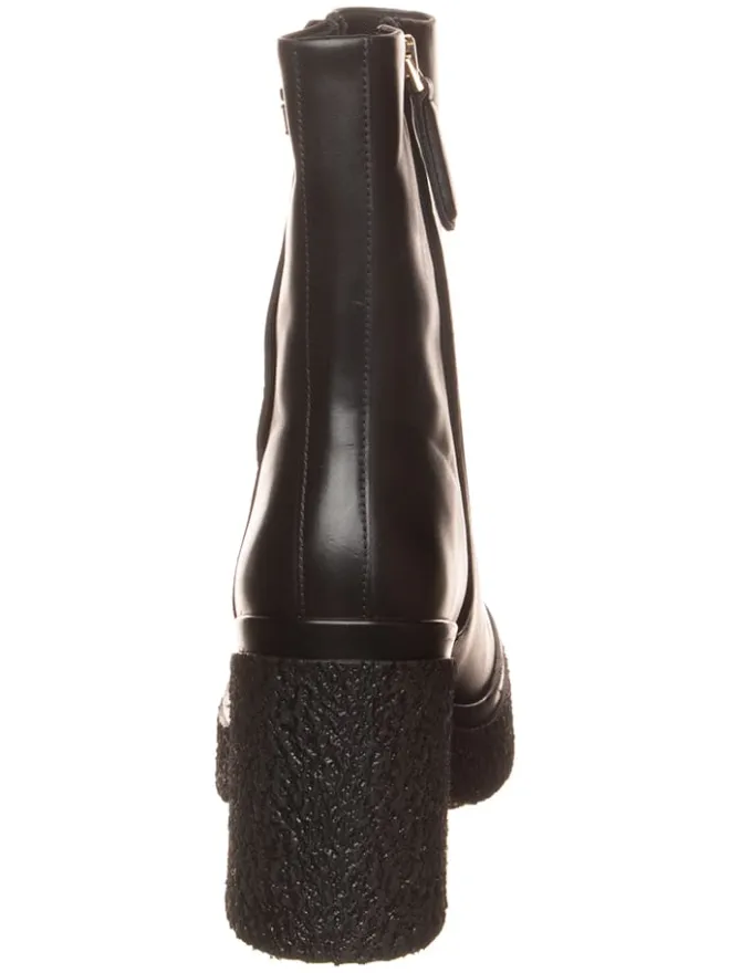 Leder-Stiefeletten in Schwarz>Tommy Hilfiger Shoes Discount