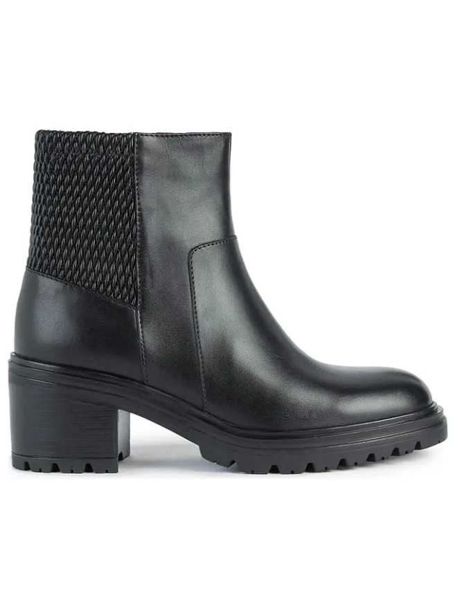 Leder-Stiefeletten "Damiana" in Schwarz>Geox Sale
