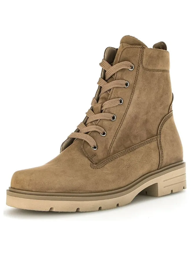 Leder-Stiefeletten in Beige>Gabor Outlet