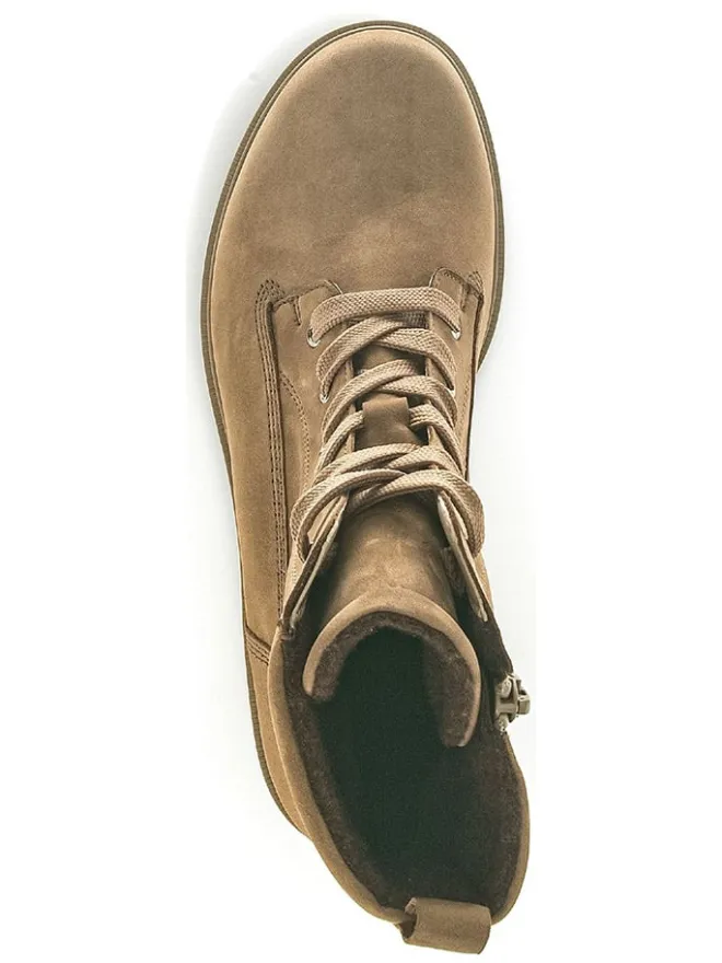 Leder-Stiefeletten in Beige>Gabor Outlet
