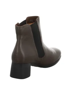 Leder-Stiefeletten in Braun><noscript><img width=