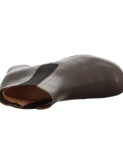 Leder-Stiefeletten in Braun><noscript><img width=