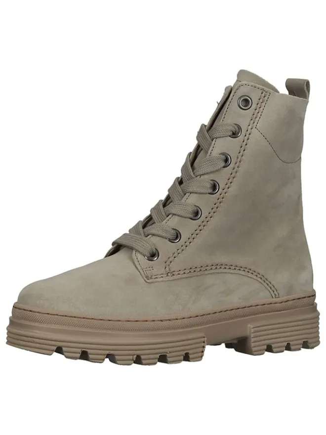Leder-Stiefeletten in Grau>Gabor