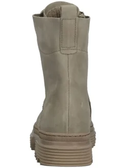 Leder-Stiefeletten in Grau><noscript><img width=