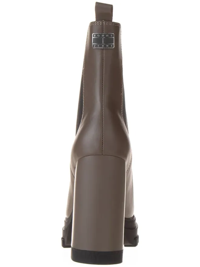 Leder-Stiefeletten in Hellbraun>Tommy Hilfiger Shoes Online