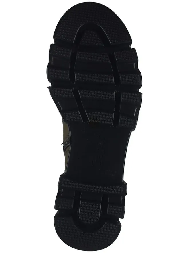 Leder-Stiefeletten in Khaki>Gabor Outlet