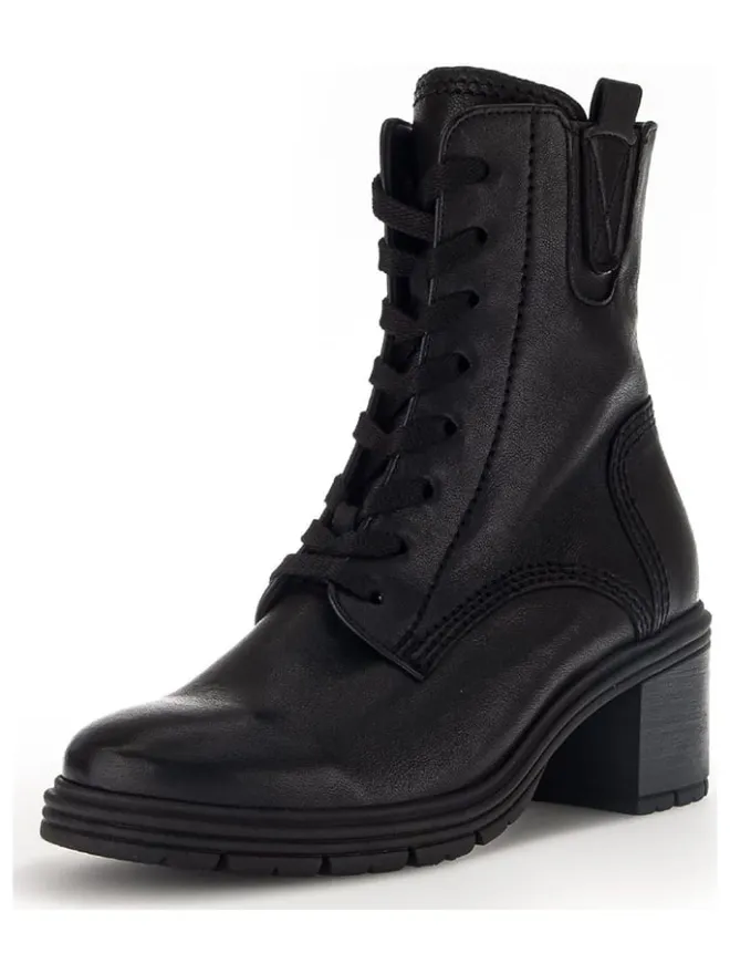 Leder-Stiefeletten in Schwarz>Gabor Online