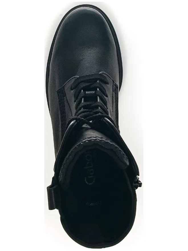 Leder-Stiefeletten in Schwarz>Gabor Online