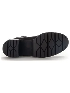 Leder-Stiefeletten in Schwarz><noscript><img width=