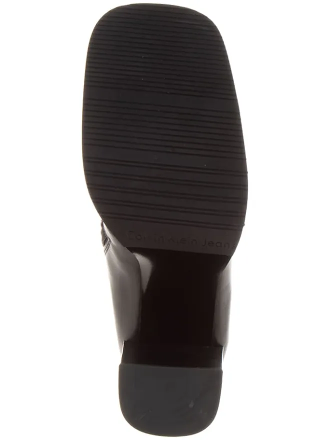 Leder-Stiefeletten in Schwarz>Calvin Klein