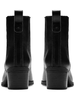 Clarks Stiefeletten^Leder-Stiefeletten in Schwarz
