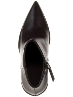 Leder-Stiefeletten in Schwarz><noscript><img width=