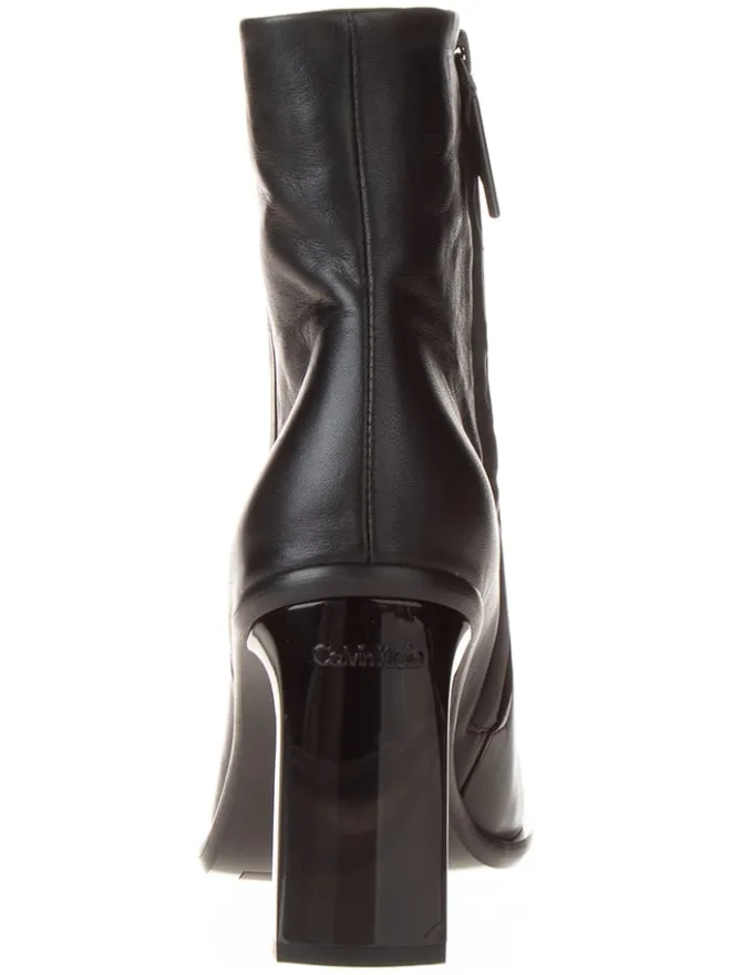 Leder-Stiefeletten in Schwarz>Calvin Klein Hot