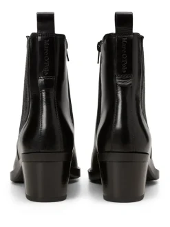 Marc O'Polo Shoes Stiefeletten^Leder-Stiefeletten in Schwarz